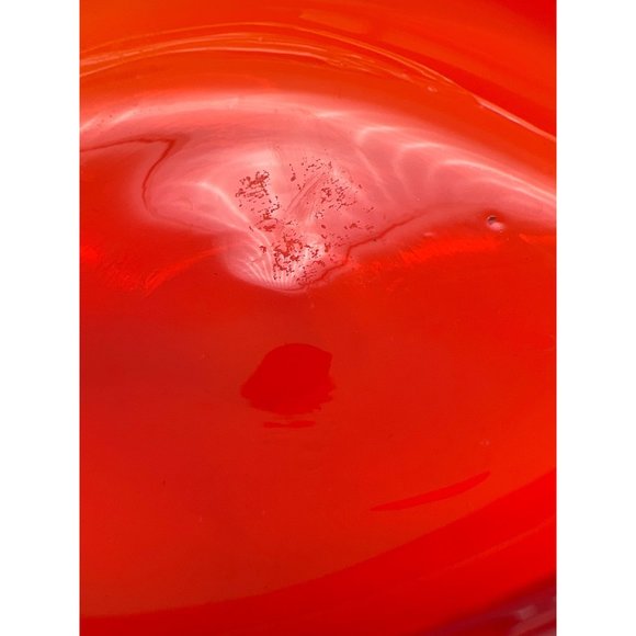 Vintage Art Glass Swan Trinket Dish Ruby Red & Clear 7.5" x 5" MCM - Picture 5 of 6